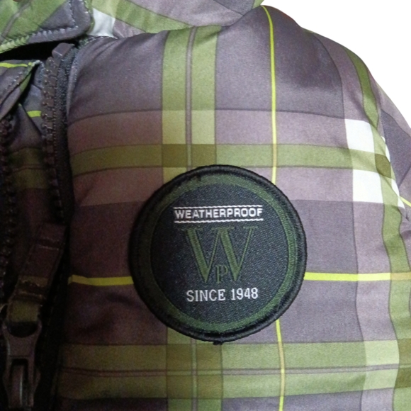 Weatherproof Snowsuit Baby Boy 6-9month Green Plaid With Feet & Hand Covers - Picture 2 of 3